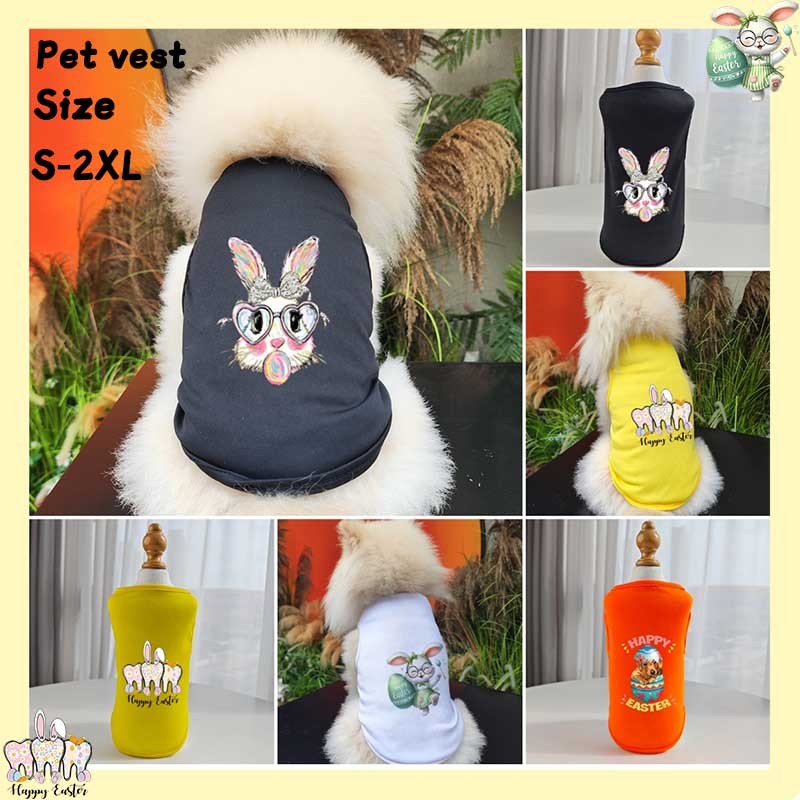 ✨ Hàng Mới Về ✨ S-2xl Kích Thước Nhỏ Và Vừa Chó Mèo Nhiều Màu Thỏ Phục Sinh Trứng Phục Sinh In Hình Bể Top Thoải Mái Và Thoáng Khí Tiệc Ngày Lễ Quần Áo