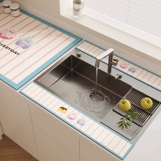 Thảm Thấm Hút Nước Bồn Rửa Bát Luxhome Bộ 3 Thảm Nhanh Khô, Chất Liệu Bùn Tảo Cát Cao Su Chống Trượt