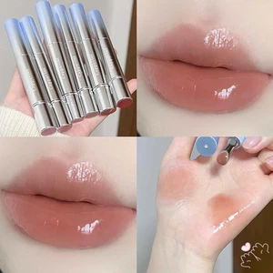 IOIIK Son bóng cọ đầu bàn là kim loại - Gel môi tạo môi căng mọng thủy tinh - Cấp ẩm làm da trắng, bền màu khó dính ly