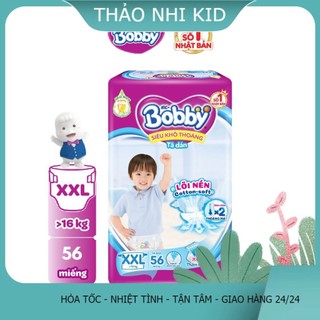 ( ủy quyền cty unicharm) Tã dán Bobby S80/M76/L68/XL62/XXL56 mới- Lõi nén cotton-soft mỏng thần kì