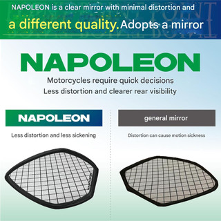 Tanax Napoleon Radical Mirrors - Black Universal Fit 【10mm/8mm R&L Thread】*Sold Individually