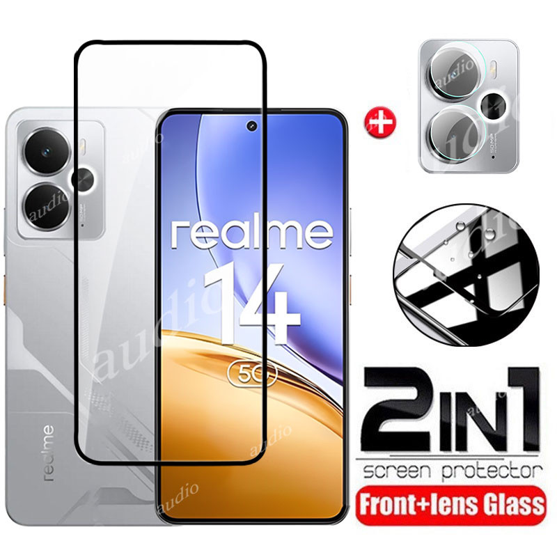 Phim kính cường lực realme 14 14t 5G 2in1 cho realme 14 14t Realme14 realme14t 5G Bảo vệ màn hình Phim ống kính máy ảnh HD mềm cho realme 14 14t realme14t 5G Phim bảo vệ màn hình