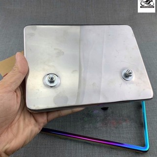 Khung biển số xe máy Titan - ốp biển số titan kèm Mica nhựa - chống nước phù hợp các loại xe Loại 1 caoduongracing