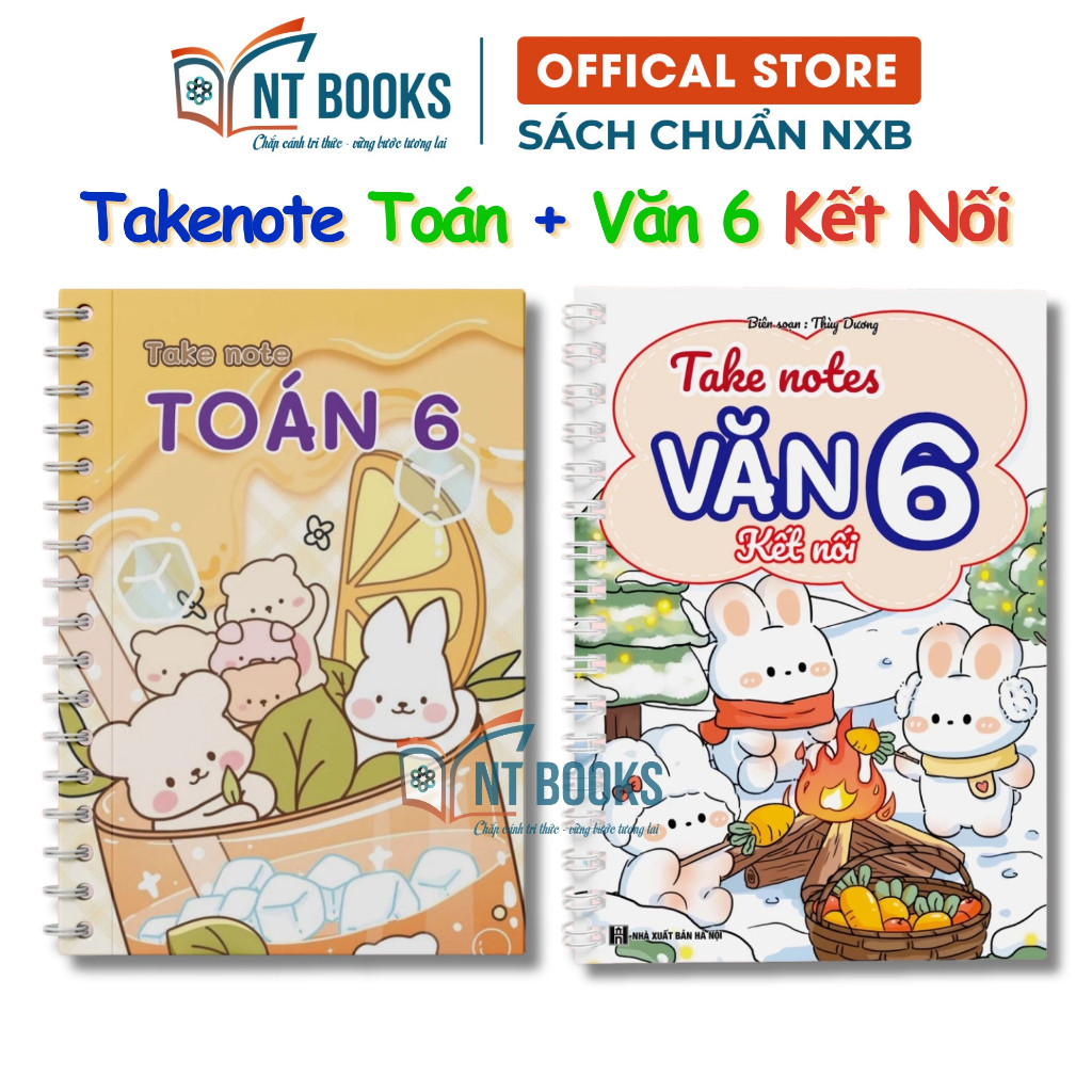 Sổ Giấy Lò Xo Take Note Lớp 6: Toán + Ngữ Văn - Kết Nối khổ A5 (Bản Mới ...