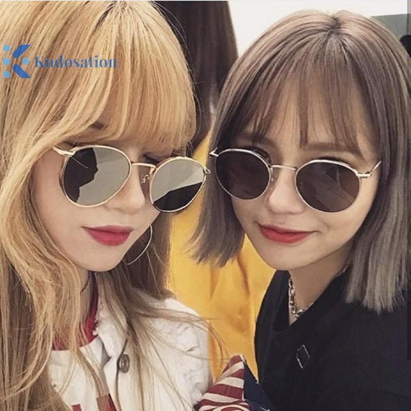 Kudosation Xu Hướng Ngôi Sao Cùng Phong Cách Kính Châu Âu Mỹ Nhỏ Hình Bầu Dục Sắc Thái Kính Mát Ánh Sáng Chống Bức Xạ Kính Mắt Cho Người Phụ Nữ
