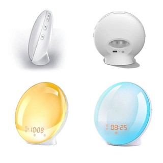 Đồng hồ báo thức mặt trời mọc CODECOVED, Đồng hồ đèn ngủ mô phỏng mặt trời mọc 7 màu, Báo thức kép 10 âm thanh tự nhiên Đài FM Quà tặng Đèn ngủ Hỗ trợ giấc ngủ