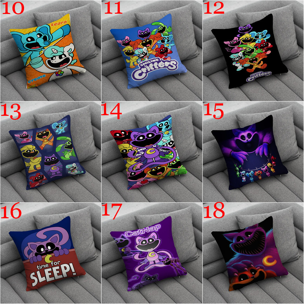 Catnap Poppy Playtime 3 Ném Vỏ Gối In Một Mặt Phòng Khách Sofa Xe Quà Tặng Đệm Trẻ Em Quà Tặng (Không Lõi)