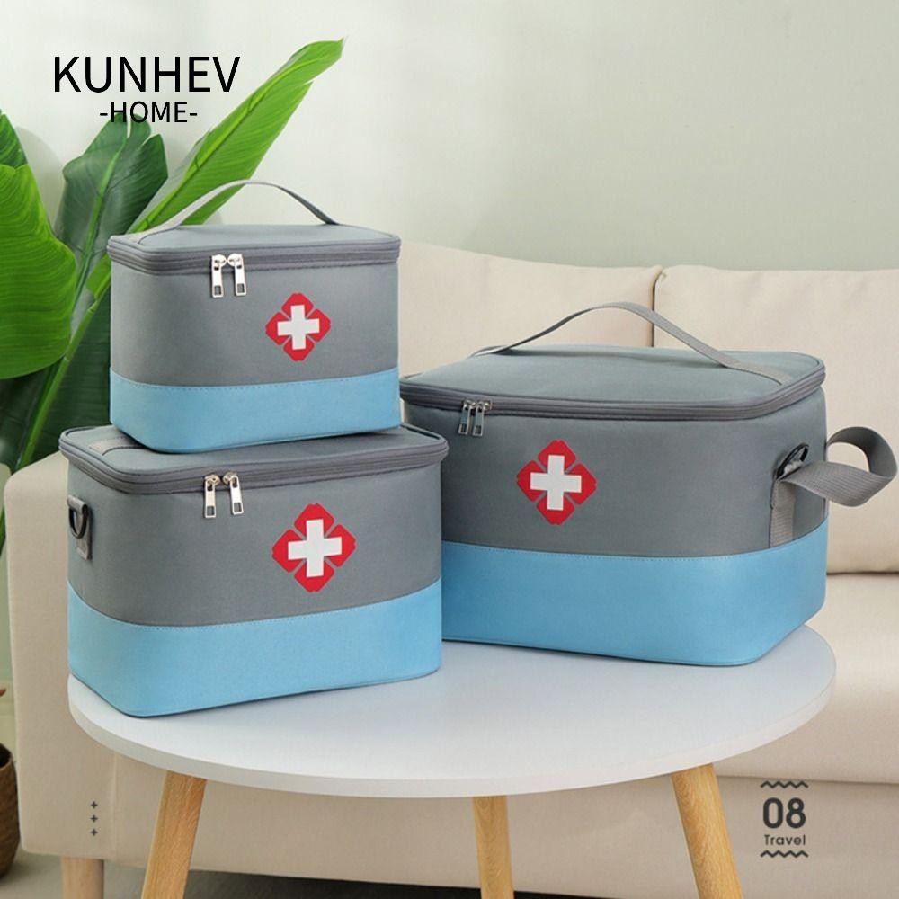 KUNHEV Túi Bảo Quản Thuốc, Bộ Dụng Cụ Khẩn Cấp Y Tế Nhiều Lỗ Bảo Quản, Hộ Gia Đình Dung Tích Lớn Túi Cứu Hộ Di Động Tổ Chức Du Lịch Ngoài Trời
