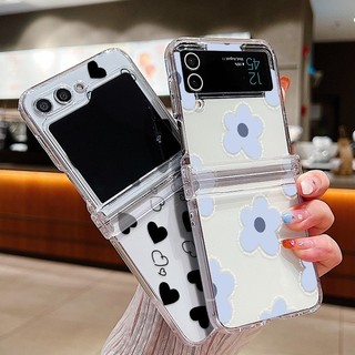 Vỏ Họa Tiết Tình Yêu Cho Samsung Galaxy Z Flip 5 Flip 4 Flip 3 Full Bản Lề Chống Sốc Trong Suốt PC Cứng Gấp Dành Cho Samsung Z Flip5 Flip4 Flip3 Cover