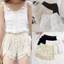 Quần an toàn ren GUSTAVA, Quần móc ren rỗng đi biển, Quần short móc buộc dây bằng vải Polyester chống va chạm thời trang cho bé gái