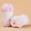 Sợi len thô SMILE, 50g / bóng Sợi ren dải băng đầy màu sắc, Khăn móc DIY Khăn quàng cổ dệt kim Chủ đề chống đóng cọc Chenille Sợi đan tay