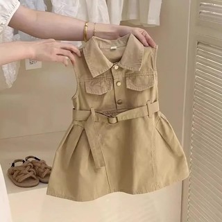 V34-[tomnaukids] Váy bé gái kèm thắt lưng dây eo cực xinh - Size 8-30Kg