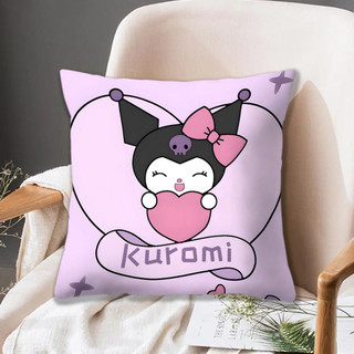 Sanrio Phim Hoạt Hình Kuromi Vuông Vỏ Gối Sofa Polyester In Một Mặt Gối Phòng Khách Trang Trí Nhà (Không Có Gối)