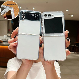 Ốp Điện Thoại TPU Mềm Trong Suốt Cho Samsung Galaxy Z Flip 6 Flip 5 Flip 4 Flip 3 5G Gấp Silicon Dành Cho Samsung Z Flip 6 5 4 3 Ốp Lưng