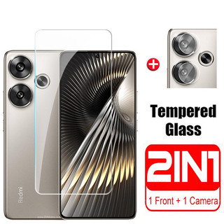 Xiaomi Poco F6 5G 2024 Bảo Vệ Màn Hình 2in1 Full Cover Kính Cường Lực Bảo Vệ Cho POCOF6 Redmi Turbo 3 Turbo3 Phim Ống Kính Máy Ảnh