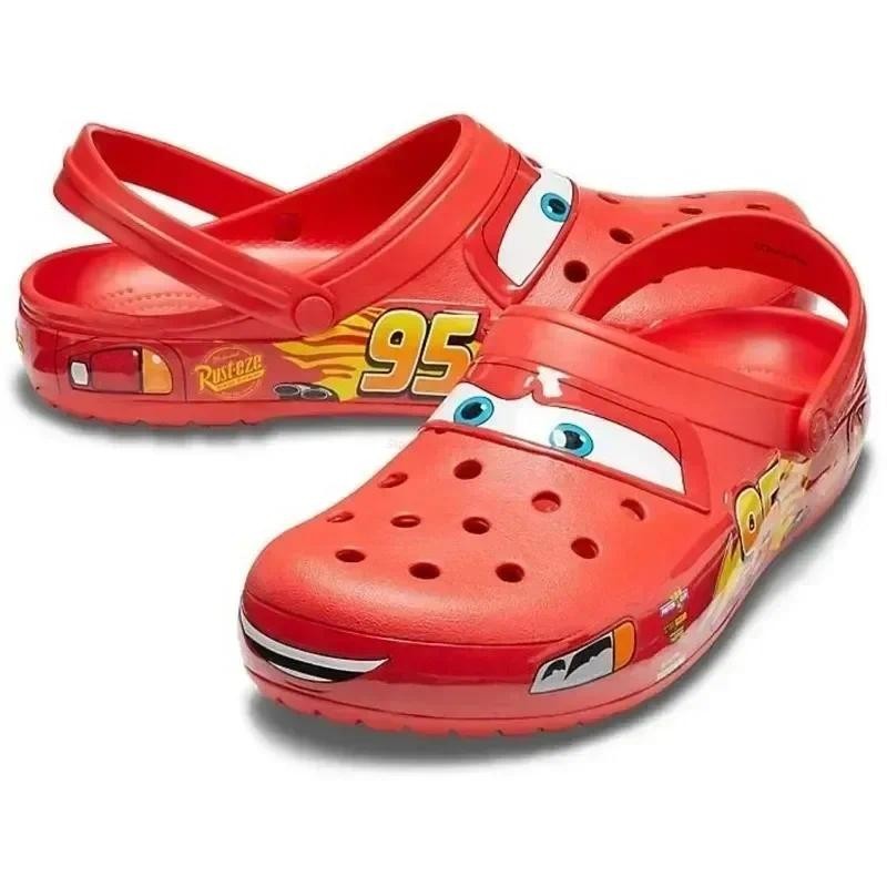 Disney Lightninged Mcqueens Pixar Phim Hoạt Hình Chắc Chắn Chống Thấm Nước Dép Ngoài Trời Thường Ngày Thoáng Khí Mắt Cá Chân-wrap Eva Giày Quà Tặng