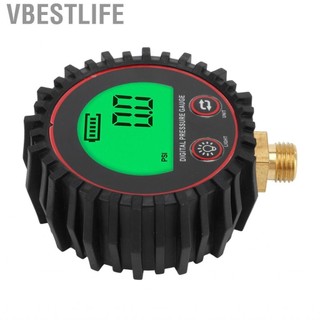 VBESTLIFE Digital Pressure Gauge 1/4in Precise Large LCD Display Tire Air Clearly Readable for Truck