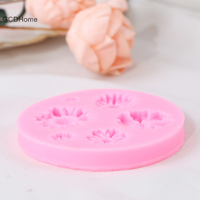 Gcdhome 3D Cánh Hoa Hướng Dương Dập Nổi Khuôn Silicon Giảm Fondant Bánh Trang Trí Dụng Cụ HOT
