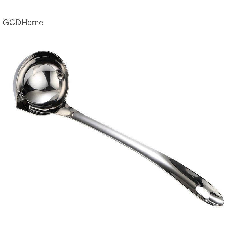 Gcdhome Dụng cụ tách mỡ súp bằng thép không gỉ Nhàn rỗi Skimmer Muỗng súp Sàng HOT