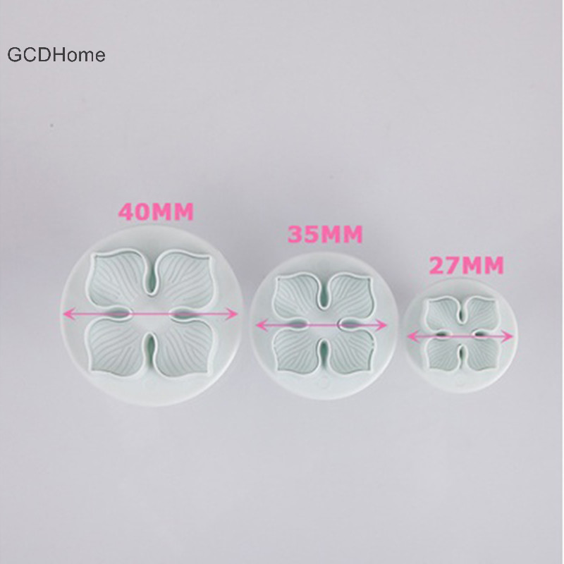 Gcdhome 3 chiếc hoa cẩm tú cầu fondant bánh trang trí sugarcraft hố bìa cứng cắt khuôn hoa HOT