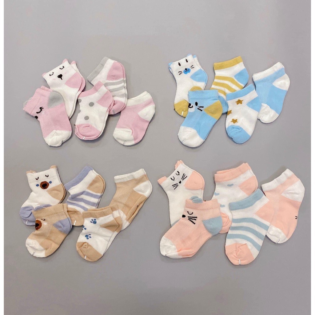 Set 5 Đôi Tất Lưới Robibabi Cho Bé - hanzomart