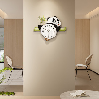 Quà Tặng Trang Trí Nhà Cửa Phong Cách Mới Thú Cưng Dễ Thương Gấu Trúc Đồng Hồ Khách Đơn Giản Người Ảnh Hưởng Treo Tường Nhà Nền Đồng Hồ Treo Tường Trang Trí Sáng Tạo