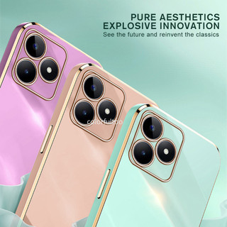Vỏ Mạ 6D Cho Realme C63 C61 C53 C51 NFC Note 50 60 Note50 Note60 RealmeC63 4G 2024 Vỏ Điện Thoại Silicon TPU Mềm Lỏng Cho RealmeC51 Ốp Lưng Cặp Đôi Chống Sốc
