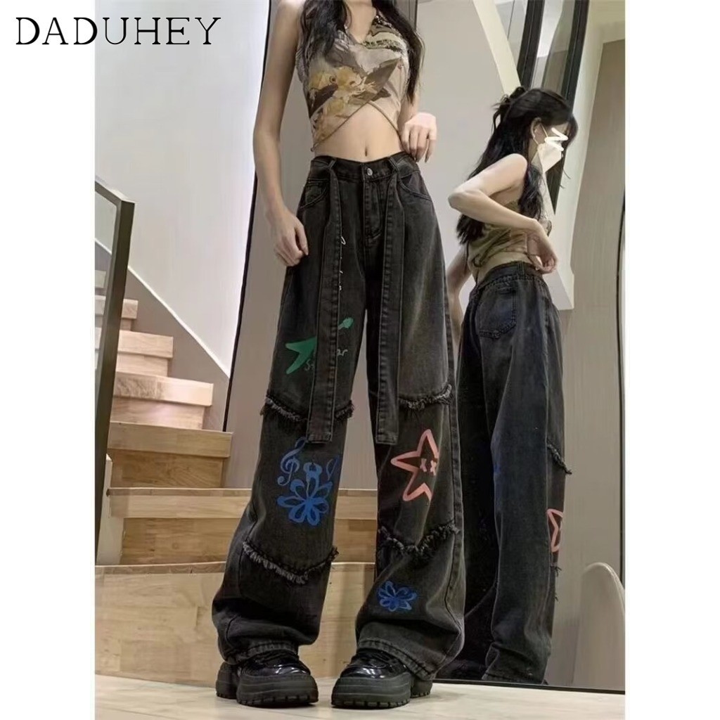 Street Popular White Multi-pocket Overalls Men's Harajuku Style Loose Casual Pants High Street Retro Women’s Slacks Trousers
