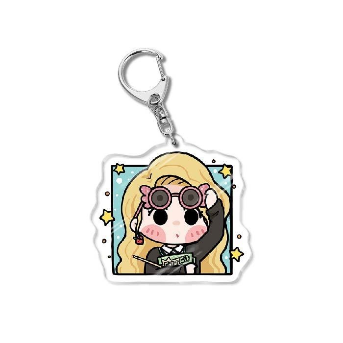 Harry Potter Hoạt Hình Móc Chìa Khóa Hermione Ron Dumbledore Snape Hagrid Ginny Luna Malfoy Acrylic Mặt Dây