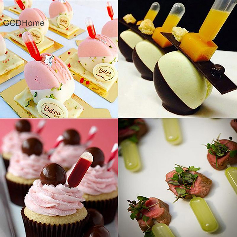 Gcdhome 50 Chiếc Chất Lỏng Bóp Nhỏ Giọt Dùng Một Lần Mứt Giọt Cho Cupcake Chuyển Nước Pipet Nhỏ Giọt Bánh Mảnh Món Tráng Miệng Dụng Cụ HOT