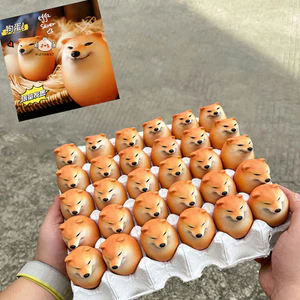 Maybest Creative Shiba Inu Realistic Egg Shape PVC Trang trí bàn làm việc Trang trí liên minh chó & trứng cho văn phòng tại nhà Quà tặng Giáng sinh vui nhộn {VN}
