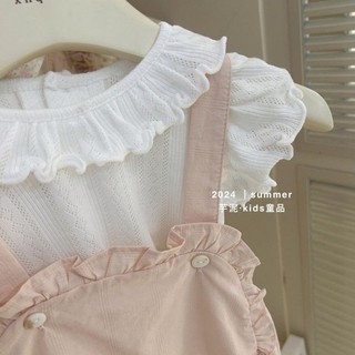Bộ áo liền quần mùa hè cho bé Công chúa mỏng Onesie Quần áo trẻ em thời trang tay ngắn 2 mảnh 7.7