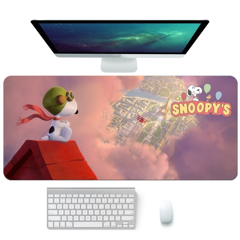 Miếng Lót Chuột Đệm Bàn Chơi Game Lớn Anime Lớn Hoạt Hình Để Bàn Thảm Chó Dễ Thương Snoopy Company Mousepad 800X300MM