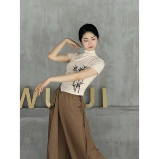 24.7.11 Khiêu vũ cổ điển Bộ đồ tập luyện cổ đứng Tianxin Bộ đồ khiêu vũ phong cách Trung Quốc Vũ hiện đại Áo ngắn tay Trang phục khiêu vũ Trung Quốc Cổ điển Bộ đồ tập luyện cổ đứng Tianxin Bộ đồ khiêu vũ phong cách Trung Quốc Vũ hiện đại Áo ngắn tay khiêu