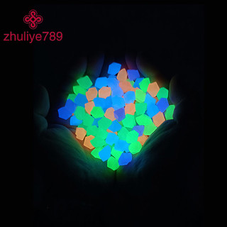 < zhuliye789 > 50 Viên Đá Dạ Quang Ngoài Trời Phát Sáng Trong Khu Vườn Tối Sỏi Trang Trí Cá