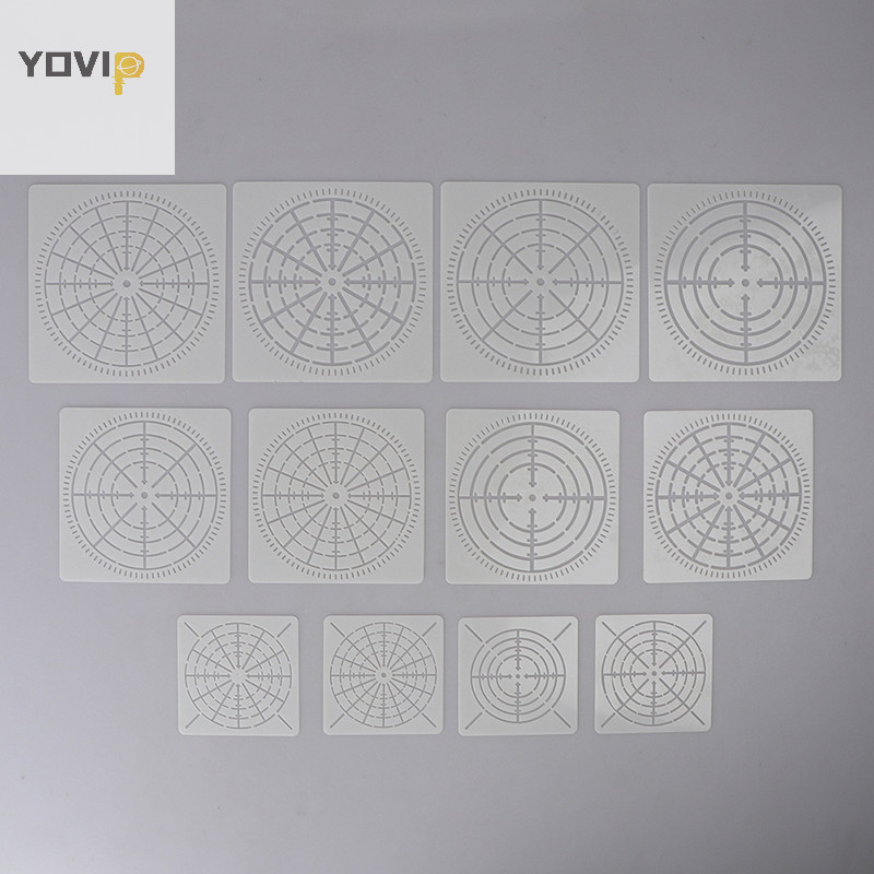 Yovip DIY 12 Chiếc Có Thể Tái Sử Dụng Mandala Dotg Paing Stencils Craft Tool Model VN