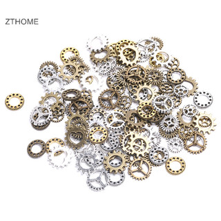 Zthome 100 Chiếc Cổ Steampunk Bánh Xe Bánh Răng Ch Mặt Dây Chuyền DIY Handmade Trang Sức HOT