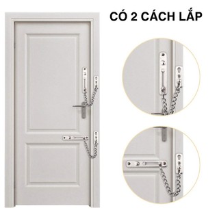 Chốt cửa dây xích an toàn inox 304 gắn cửa bảo vệ phòng cho chung cư phòng ngủ SUNND
