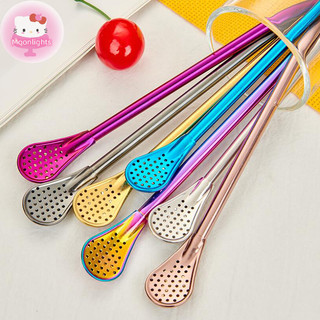 Moonlights Có Thể Tái Sử Dụng Thép Không Gỉ Uống Ống Hút Lọc Khuấy Thìa Trà Cà Phê Bộ Đồ Ăn EN