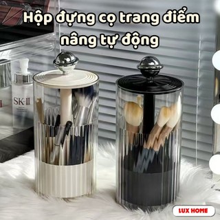 Hộp đựng cọ trang điểm có nắp nâng tự động, hộp đựng mỹ phẩm , hộp đựng đồ makeup
