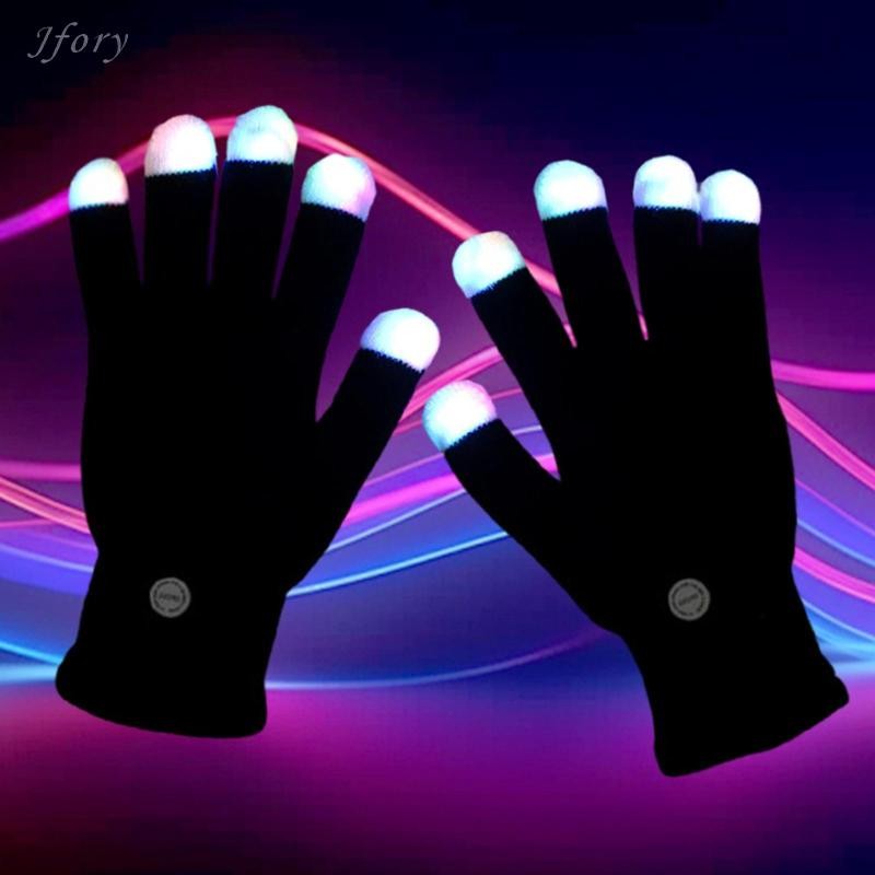 Găng tay LED Đèn đầu ngón tay đầy màu sắc Găng tay sáng cho trò chơi Halloween