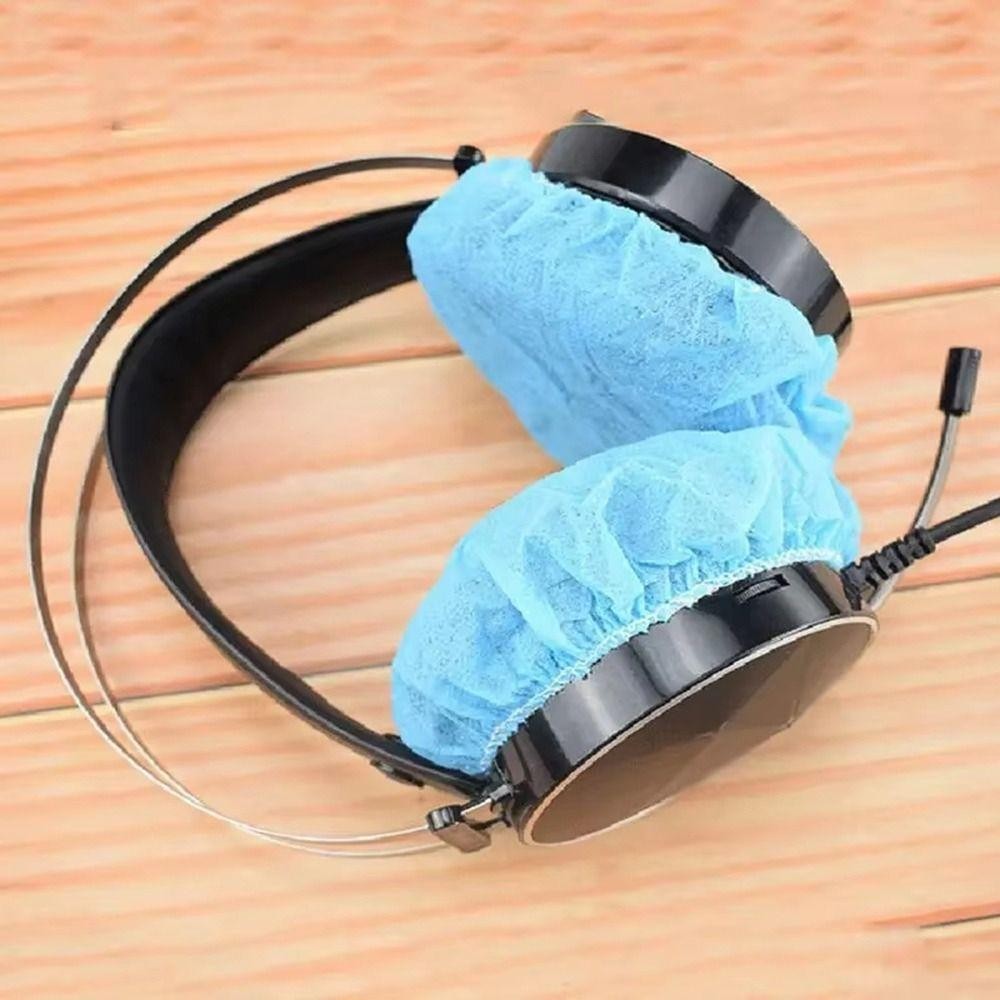 HOBBYIN 100 Cái / túi Vỏ tai nghe, Vỏ micro chống mồ hôi chống bụi bẩn, Nắp bảo vệ micro dùng một lần không dệt có độ đàn hồi cao