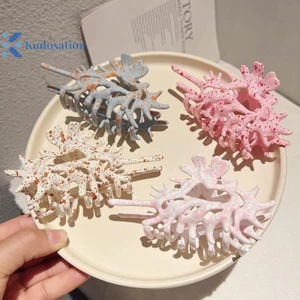 Kudosation 1 Mới INS Kẹp Tóc Phụ Kiện Tóc Màu Xanh Hồng Kim Loại Lỏng Ốc Vuốt Tóc Cho Nữ Thời Trang Bé Gái Nhân Quả Mũ nón