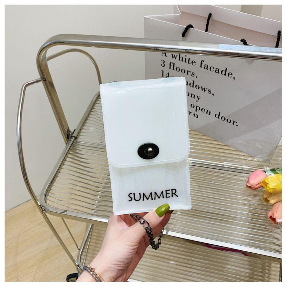 Túi đeo chéo WOAY, Túi đeo vai màu kẹo nhựa PVC, Túi nhỏ trong suốt thời trang mùa hè cho lễ hội uống nước