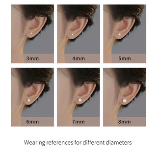 Bông tai mạ vàng 18k Bông tai xuyên kim cương đơn thời trang Cubic Zircon dành cho nữ Cô gái