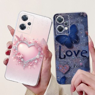 Dành Cho Oppo K10x 5G PGGM10 Vỏ Mới Phong Cách Trái Tim Tình Yêu Hoa Silicon Mềm Trong Suốt TPU Ốp điện thoại Cho OPPOK10x Ốp điện thoại