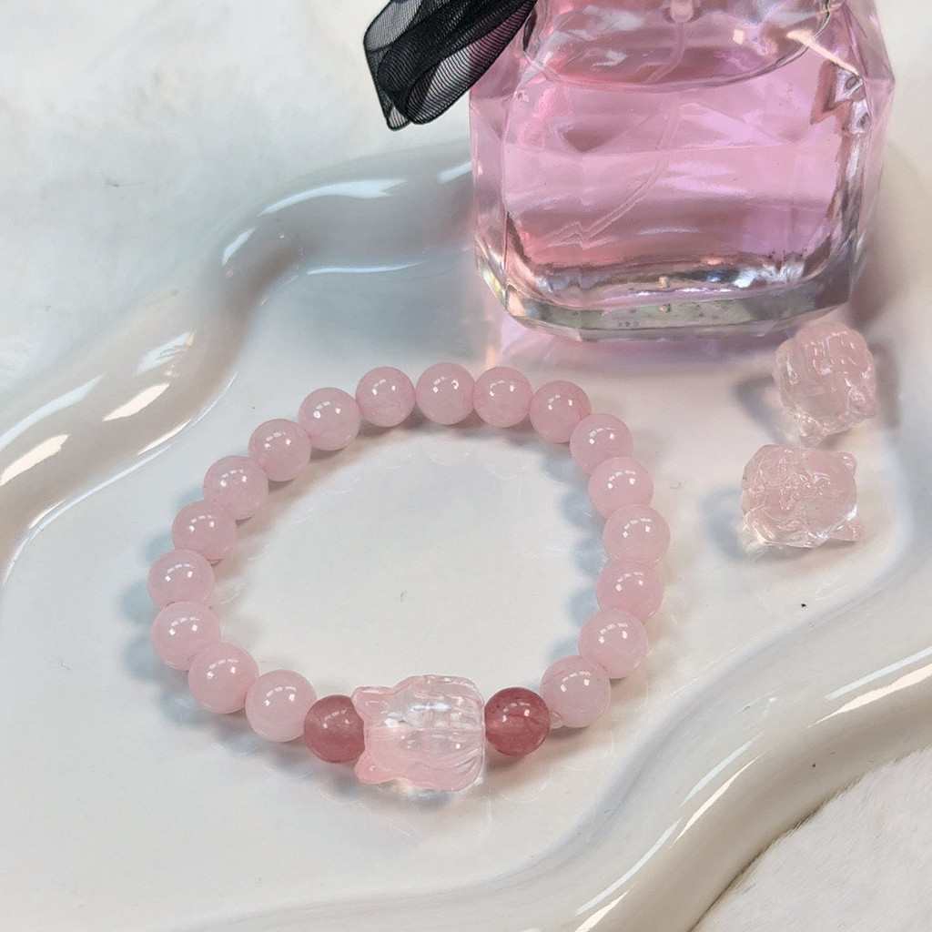 Cô Gái Cổ Tích Nước Mắt Chín Đuôi Cáo Phong Cách Quốc Gia Màu Hồng Tự Nhiên Pha Lê Cáo Vòng Tay Nữ Thiết Kế Đặc Biệt Thiết Kế Nữ Hồng Pha Lê Vòng Tay Nữ