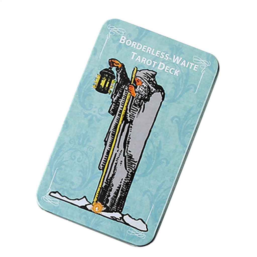 Borderless-waite Tarot Decks Tiếng Anh Tarot Cards Oracles Deck Bói toán cho bé gái Bảng bàn Trò chơi Fate Telling Party Favor wipqsvn