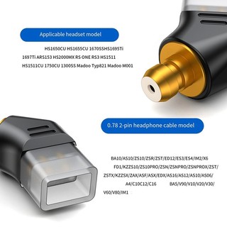 0,78 2Pin Nữ TAI Nam Tai Nghe Adapter Sang Tai Nghe Bộ Tai Nghe Cho Pentaconn Ear PE / Acoustune HS1650CU / HS1655CU / 1670SS