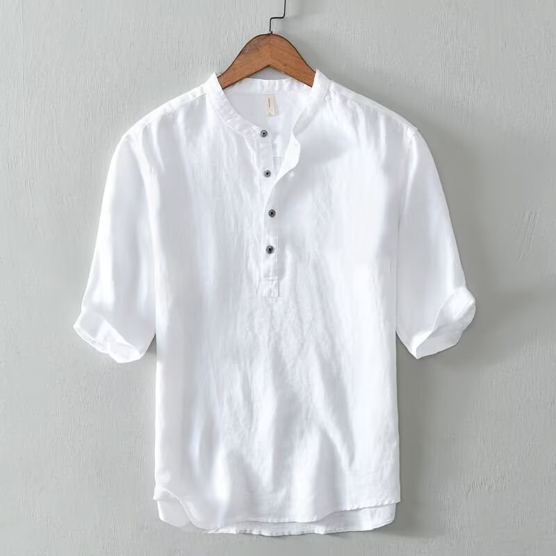 M-8xl Nhật Bản Cơ Bản Áo Sơ Mi Polo Nam Plus Size Top Trơn Dáng Rộng Tay Ngắn Quá Khổ Áo Sơ Mi | BigBuy360 - bigbuy360.vn